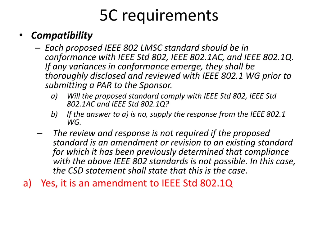 5c requirements 1