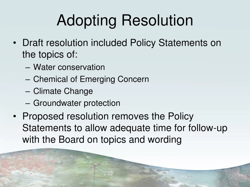 adopting resolution