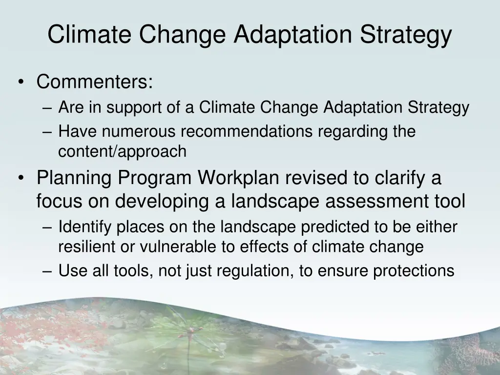 climate change adaptation strategy