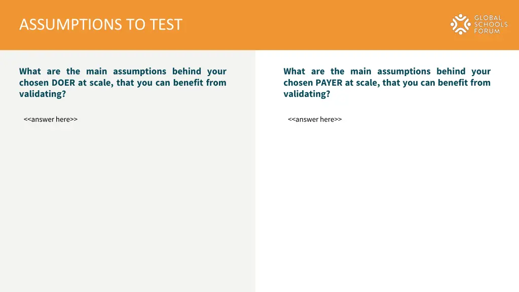 assumptions to test