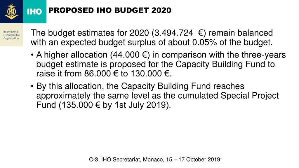 proposed iho budget 2020 1