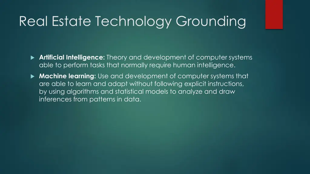 real estate technology grounding