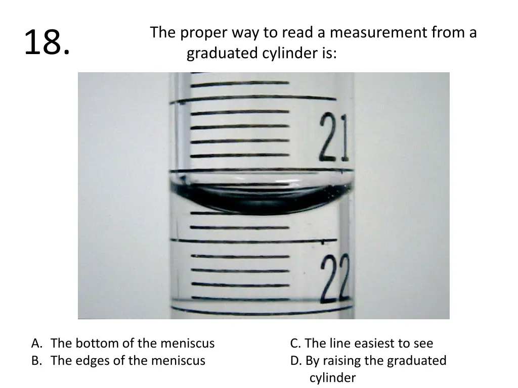 the proper way to read a measurement from