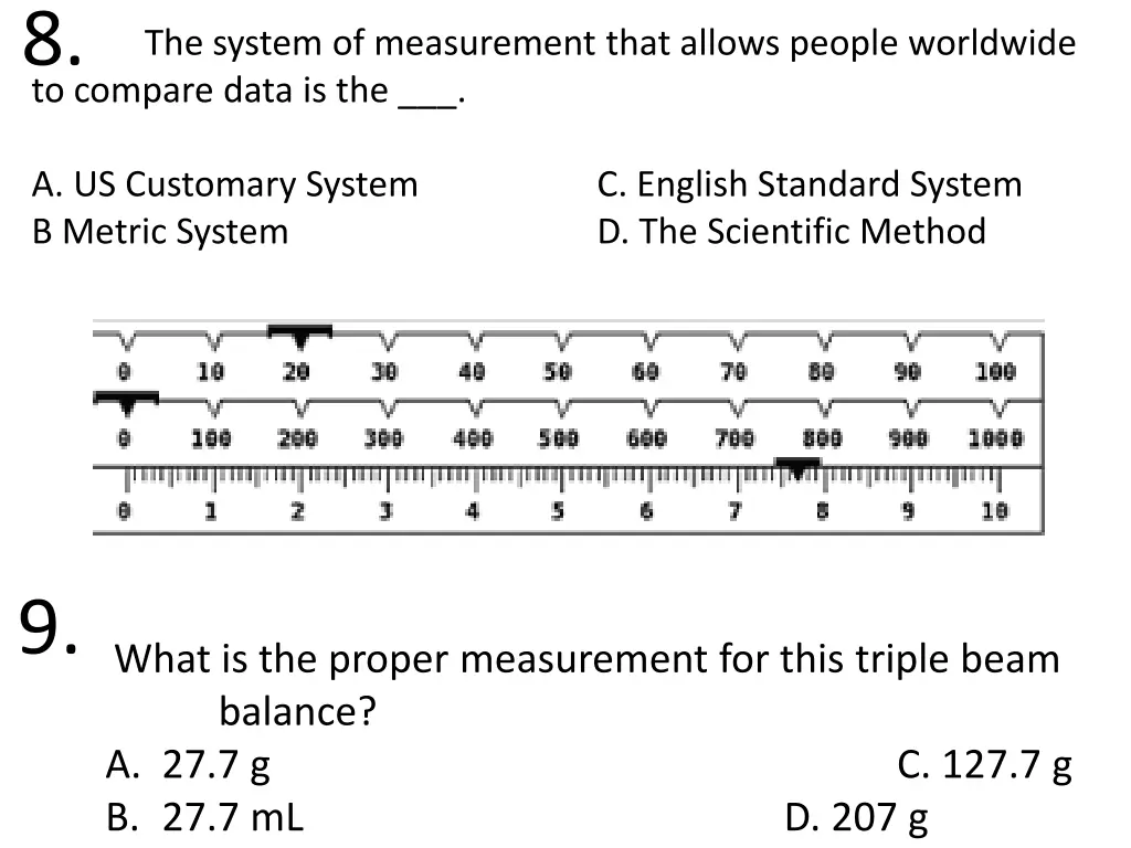 the system of measurement that allows people