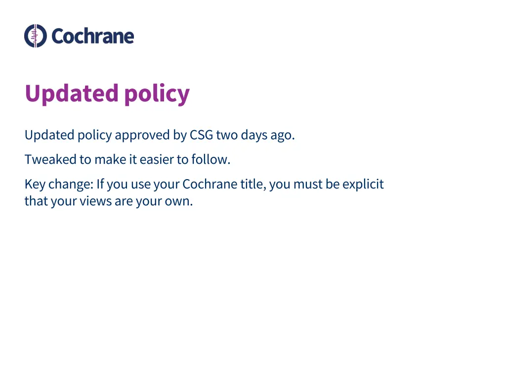 updated policy
