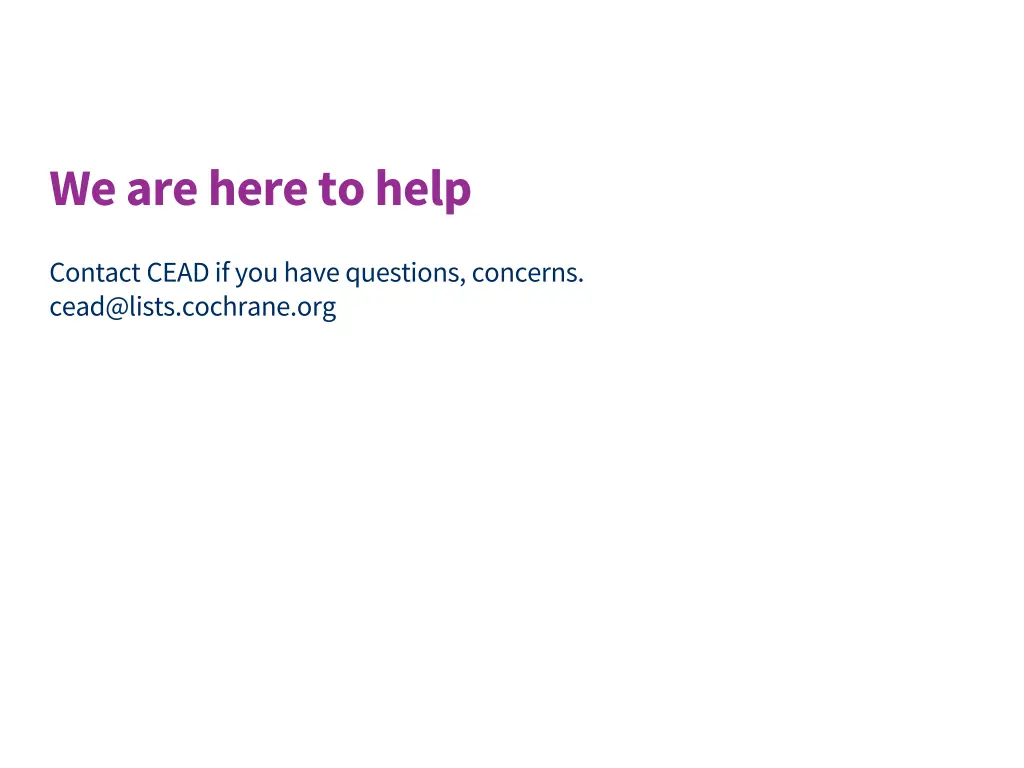 we are here to help