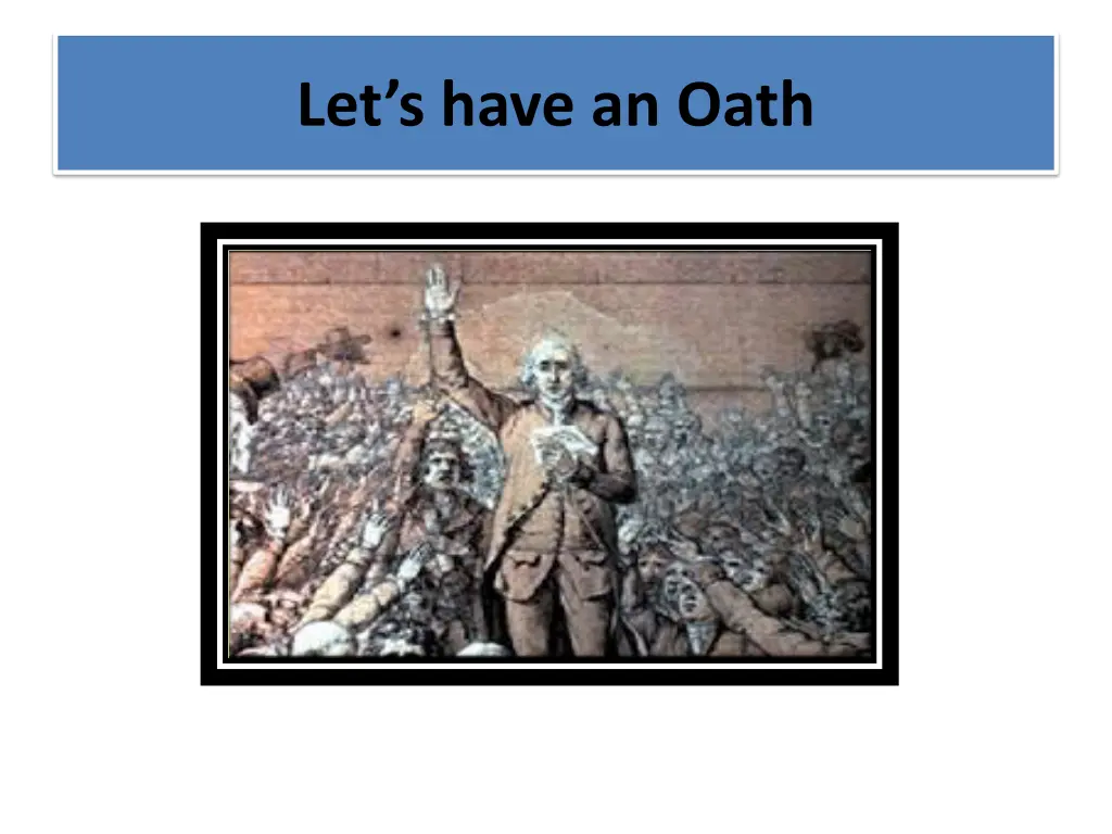 let s have an oath