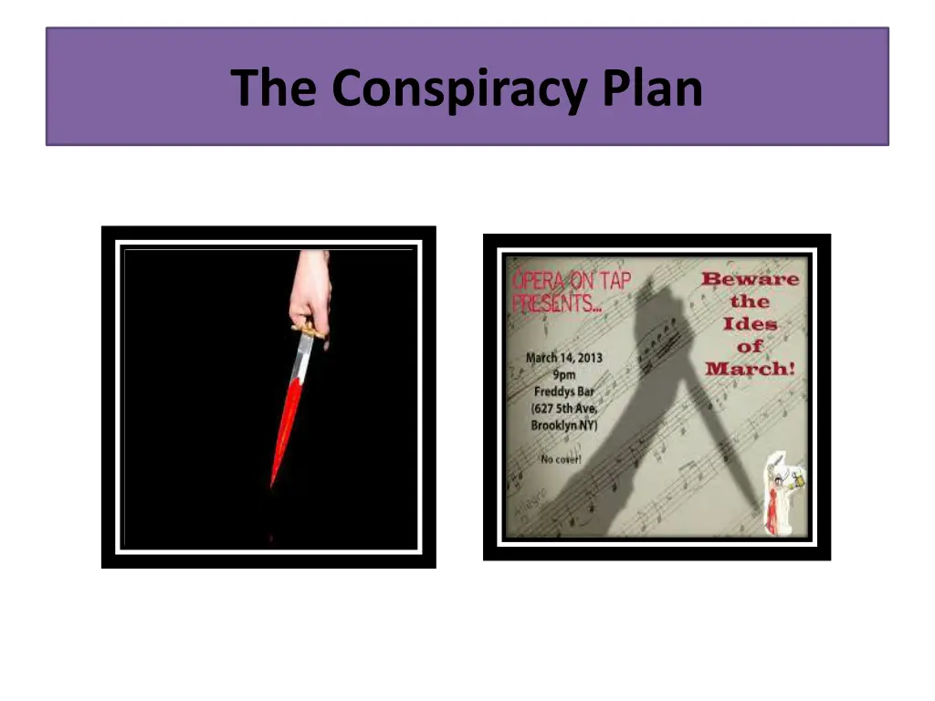 the conspiracy plan