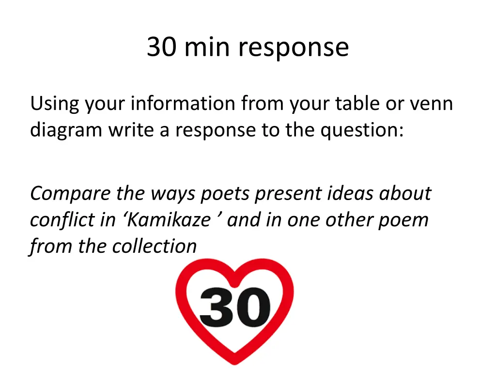 30 min response