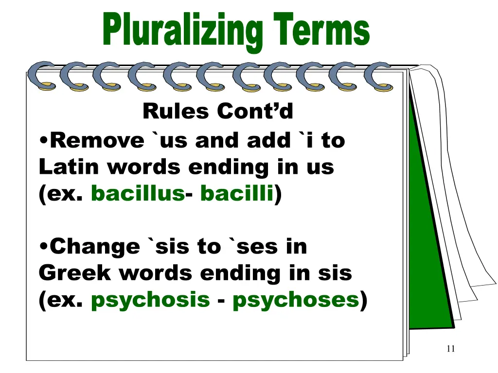 pluralizing terms 3