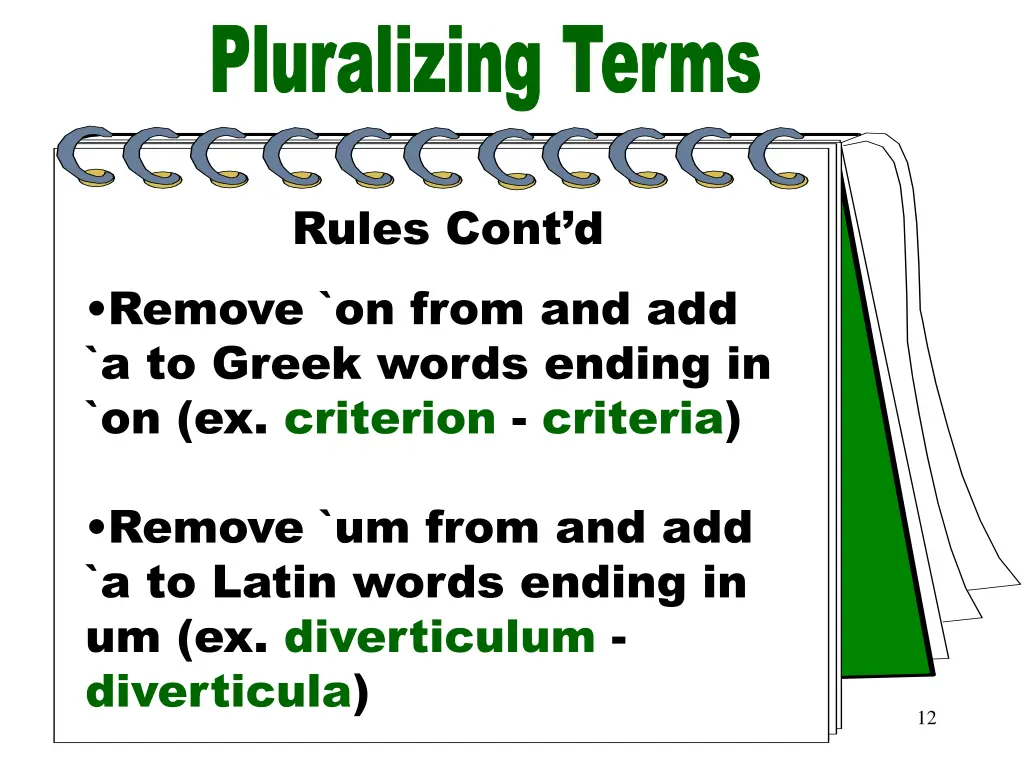 pluralizing terms 4
