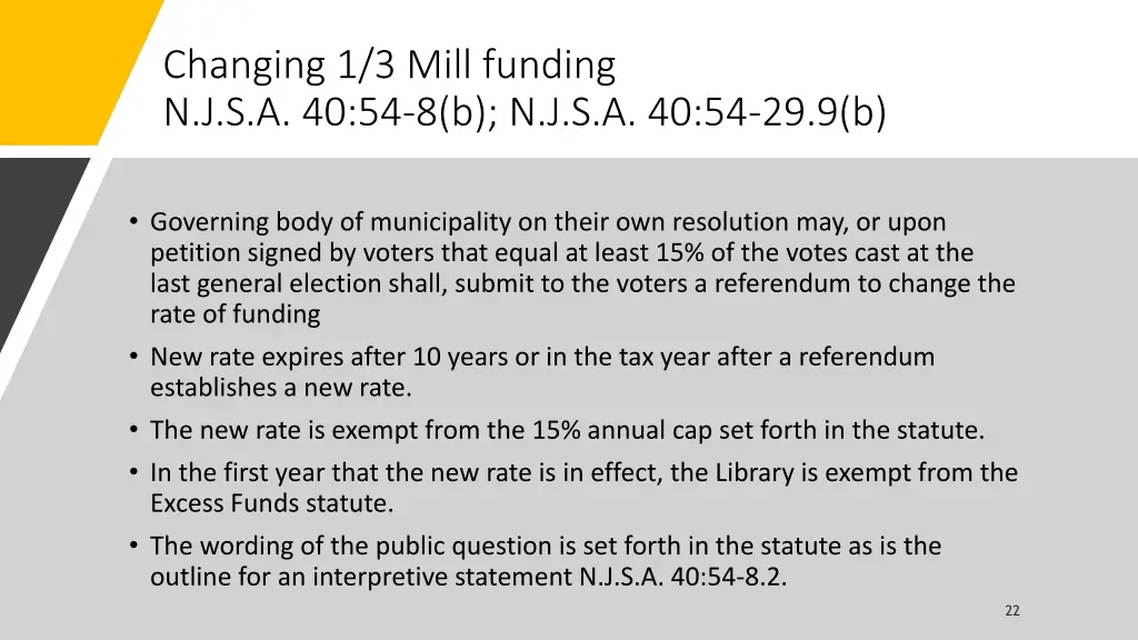 changing 1 3 mill funding