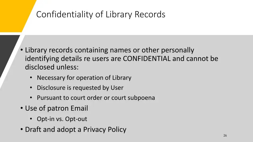 confidentiality of library records