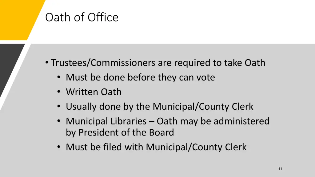 oath of office