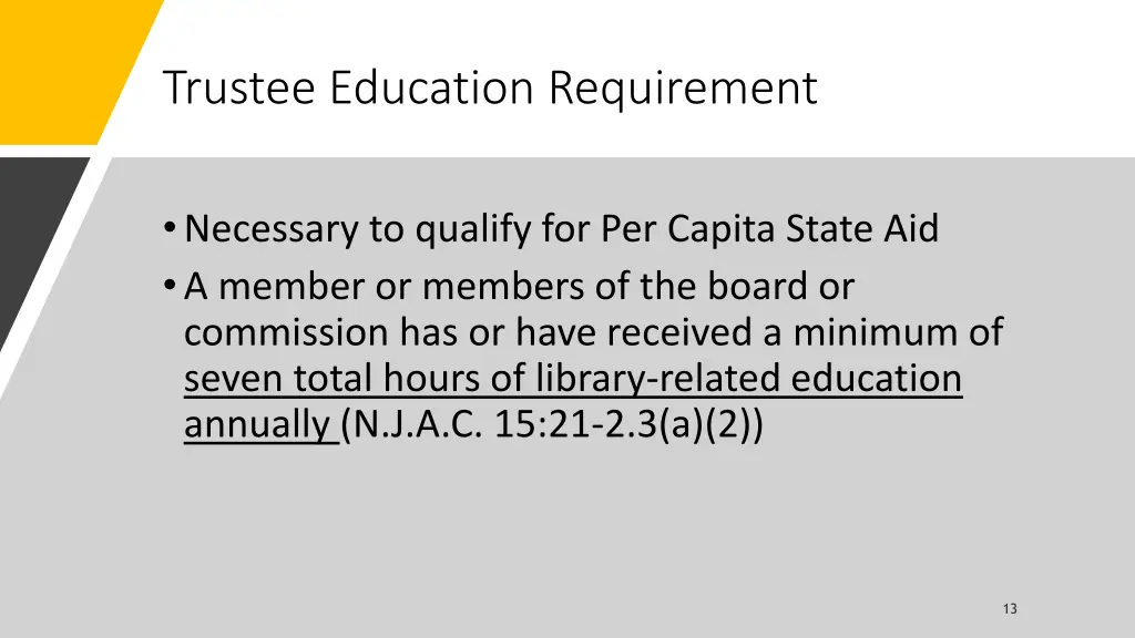 trustee education requirement