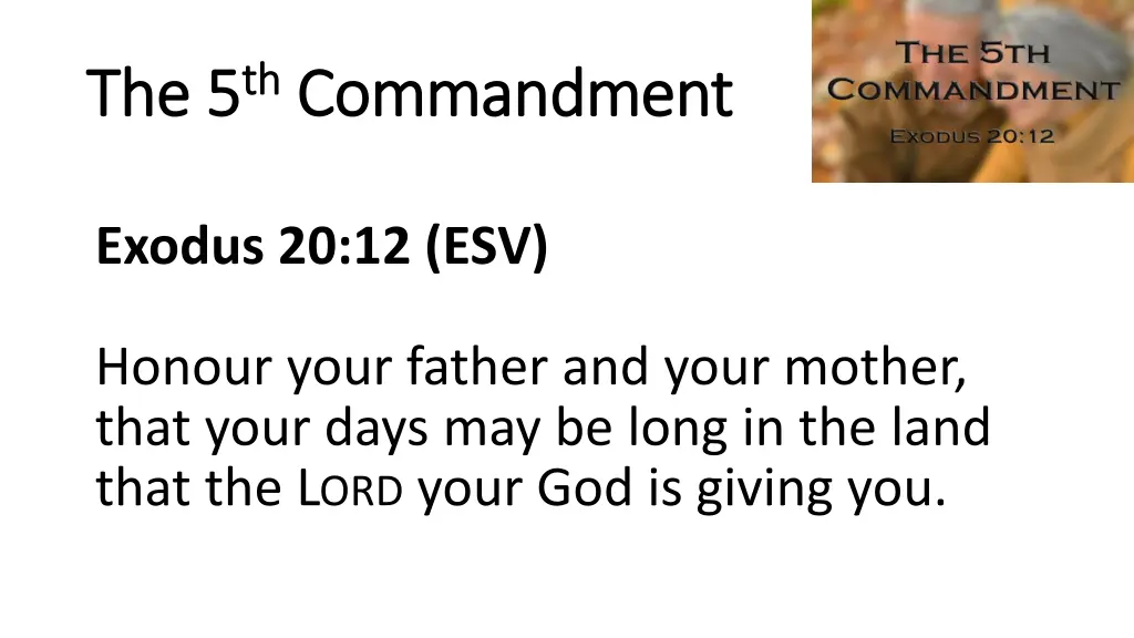 the 5 the 5 th th commandment commandment