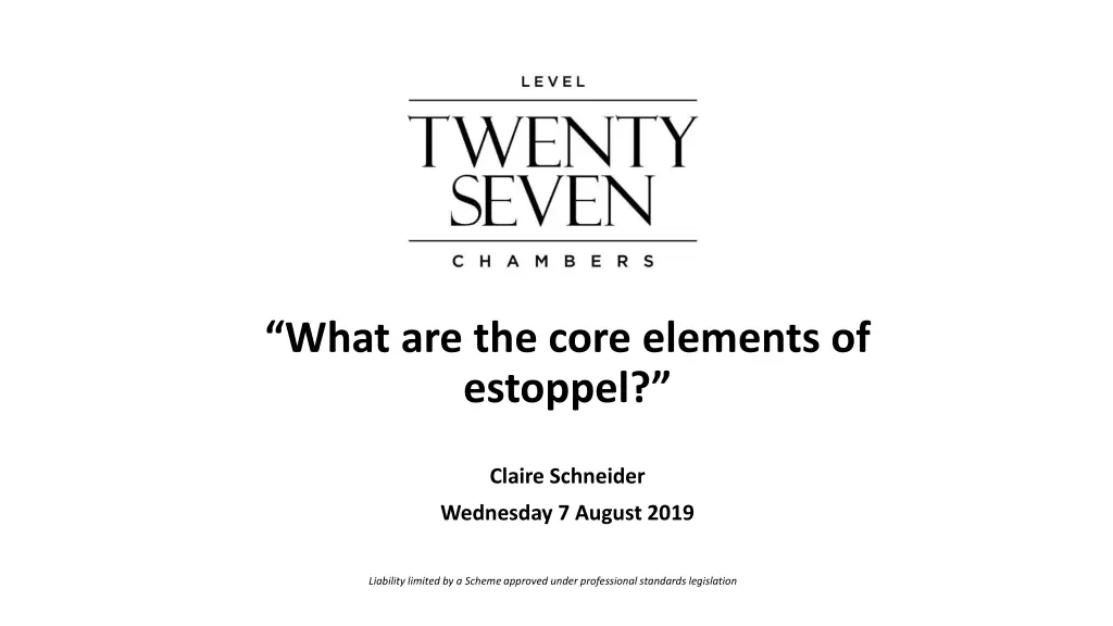 what are the core elements of estoppel