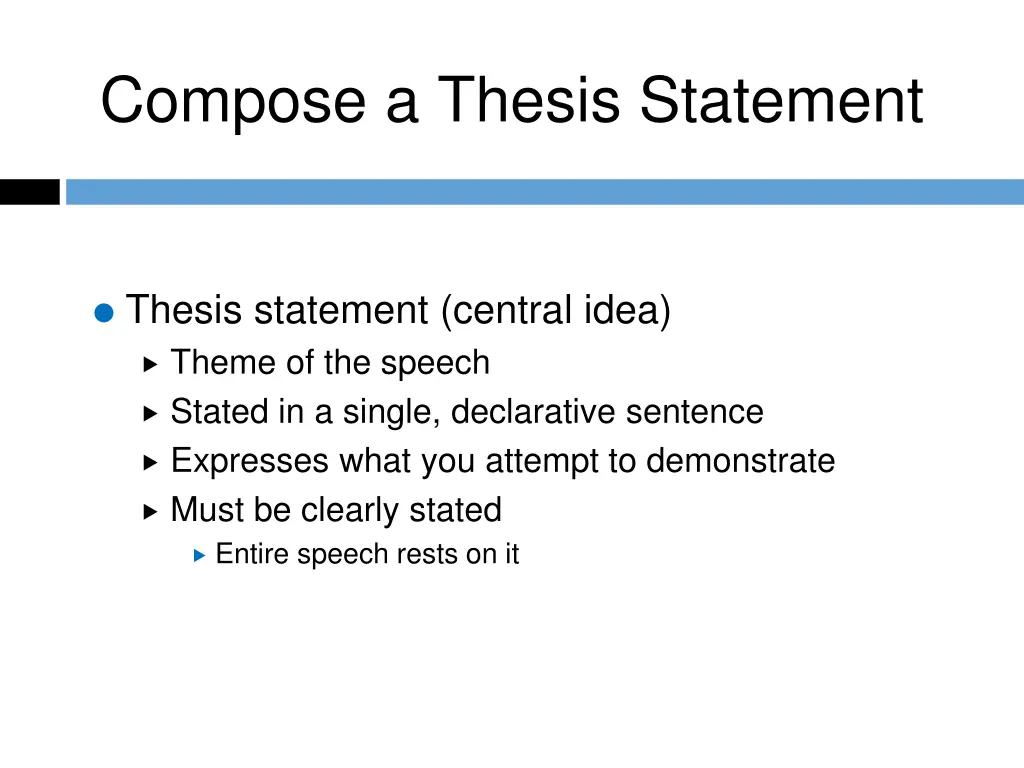 compose a thesis statement