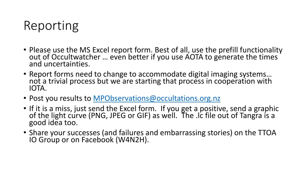 reporting
