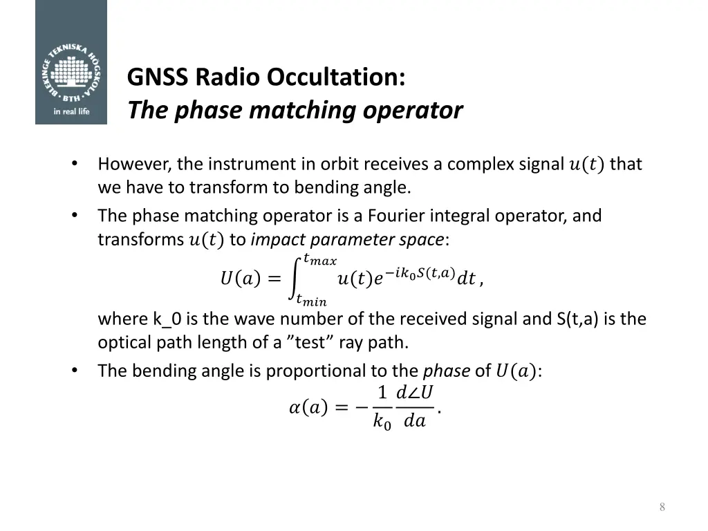 gnss radio occultation the phase matching operator