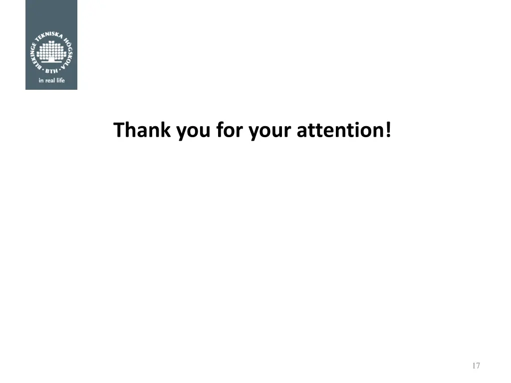 thank you for your attention