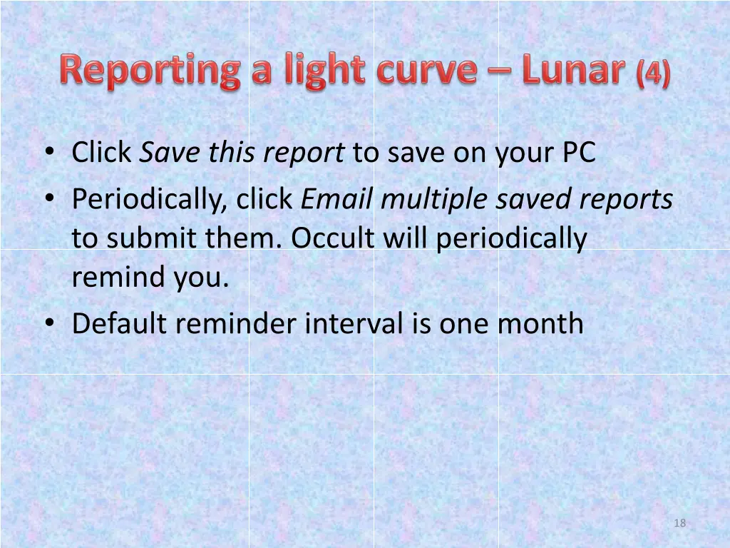click save this report to save on your