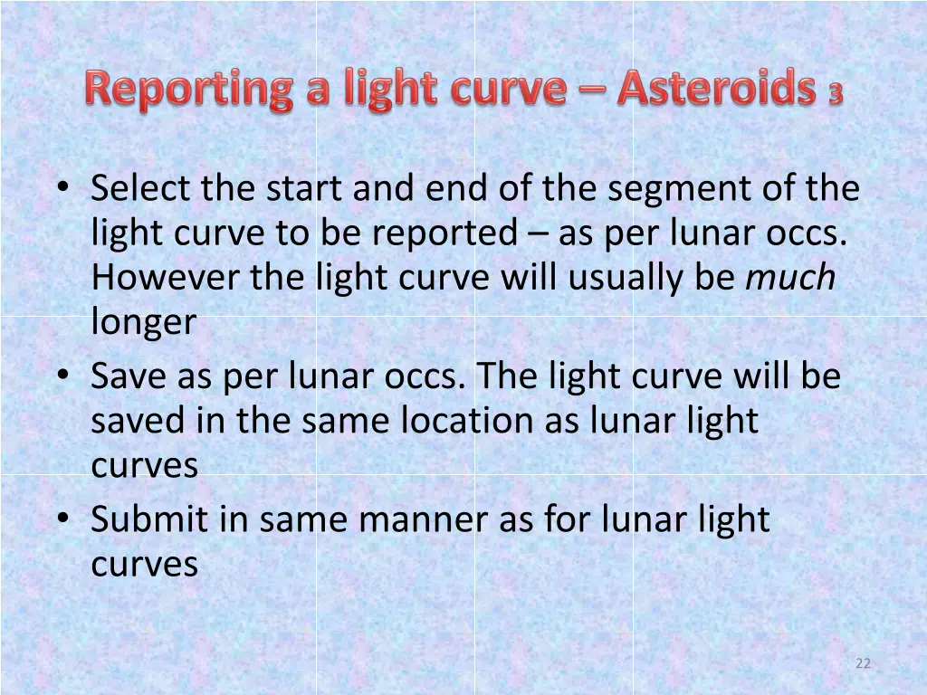 select the start and end of the segment