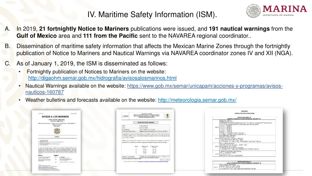 iv maritime safety information ism