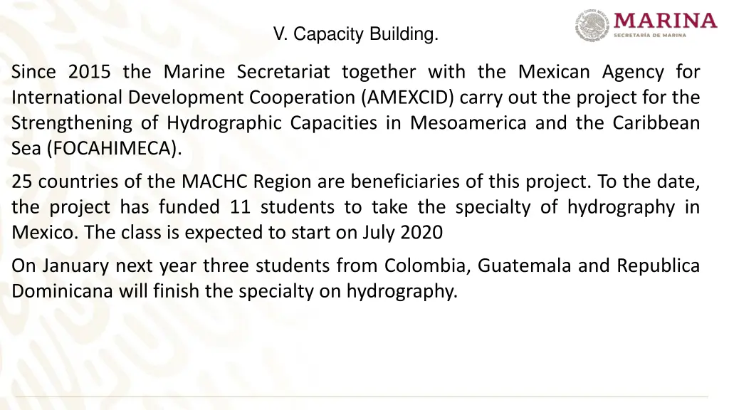 v capacity building