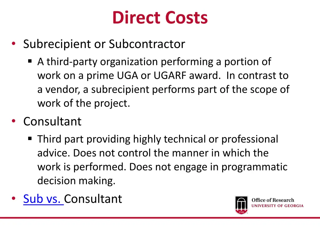 direct costs 3