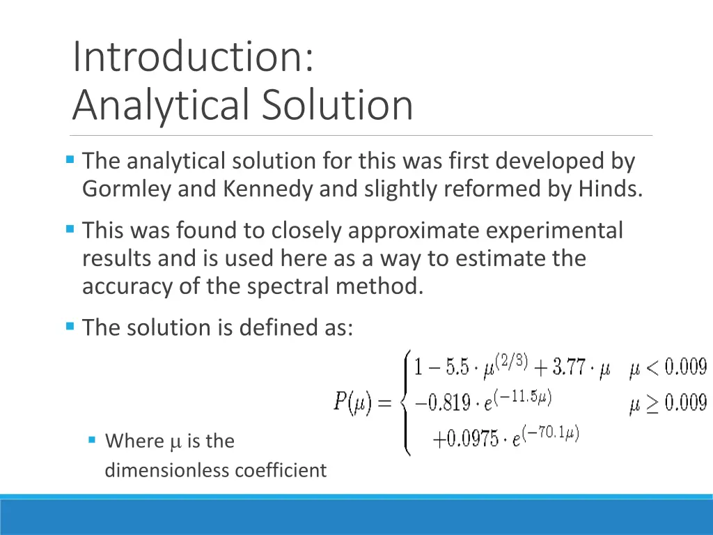 introduction analytical solution