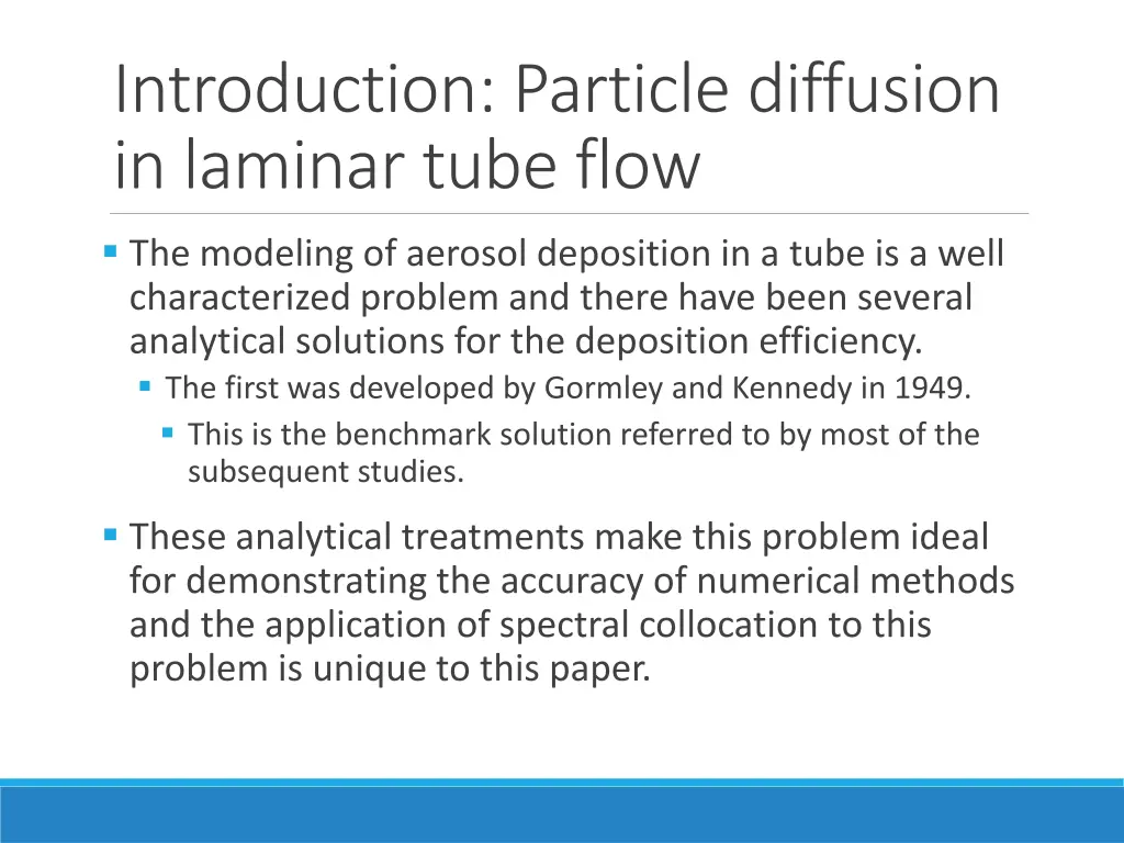 introduction particle diffusion in laminar tube 1