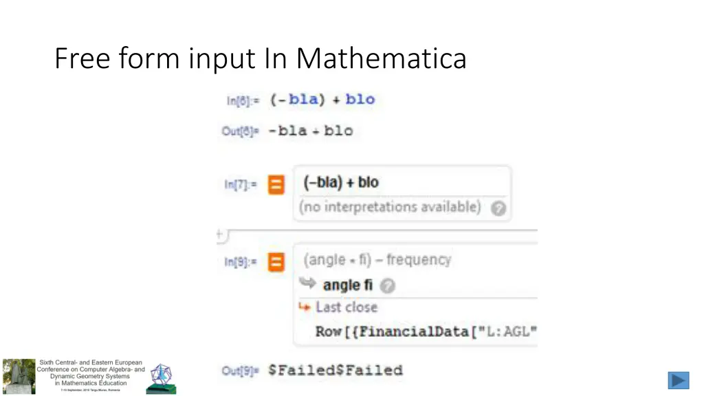 free form input in mathematica