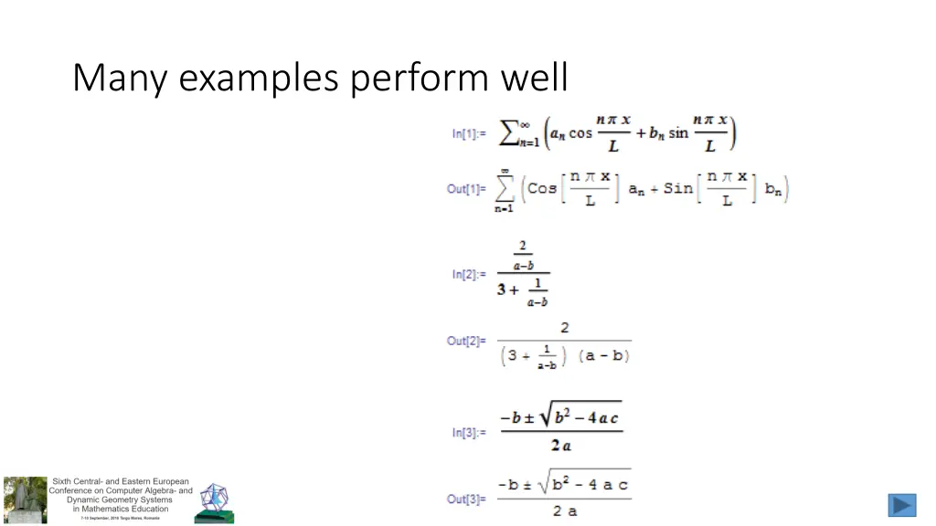 many examples perform well