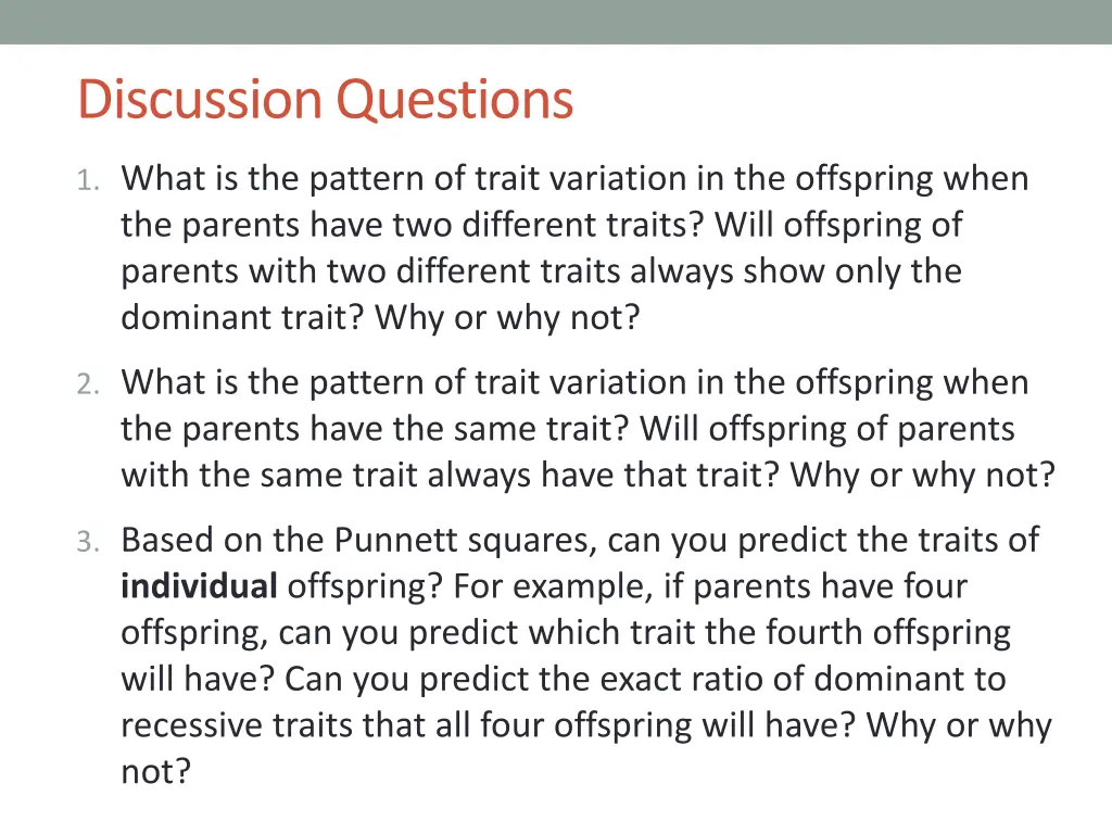 discussion questions