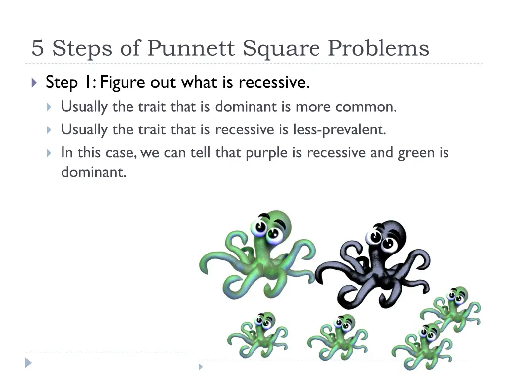 5 steps of punnett square problems
