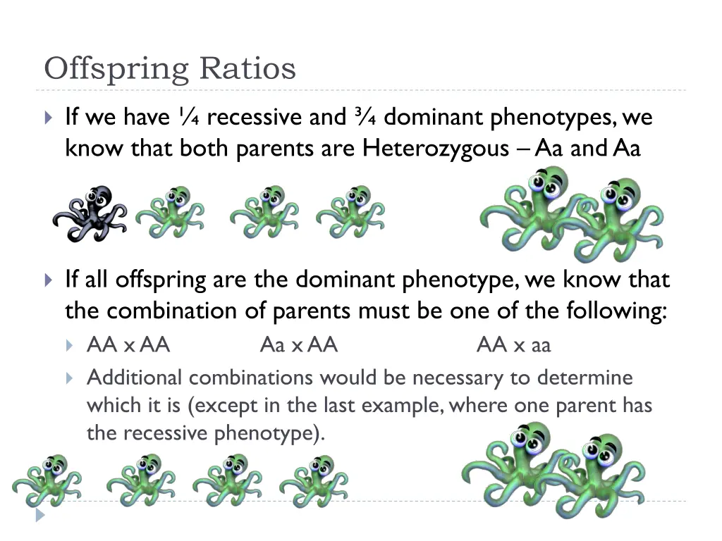 offspring ratios 1