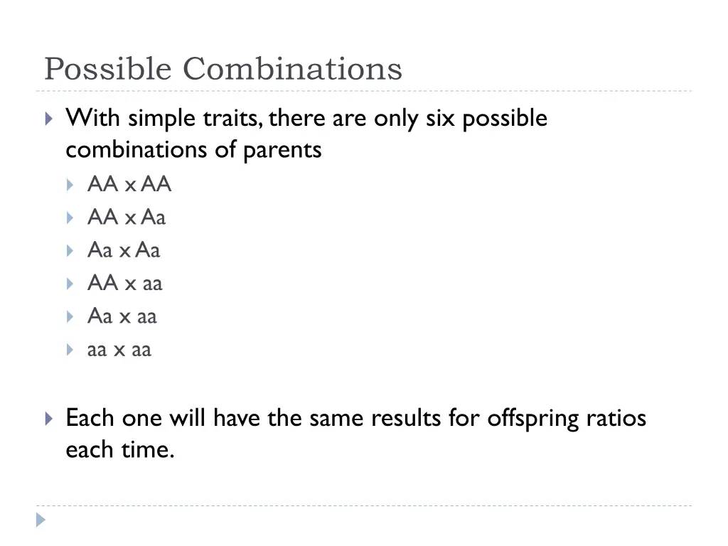 possible combinations