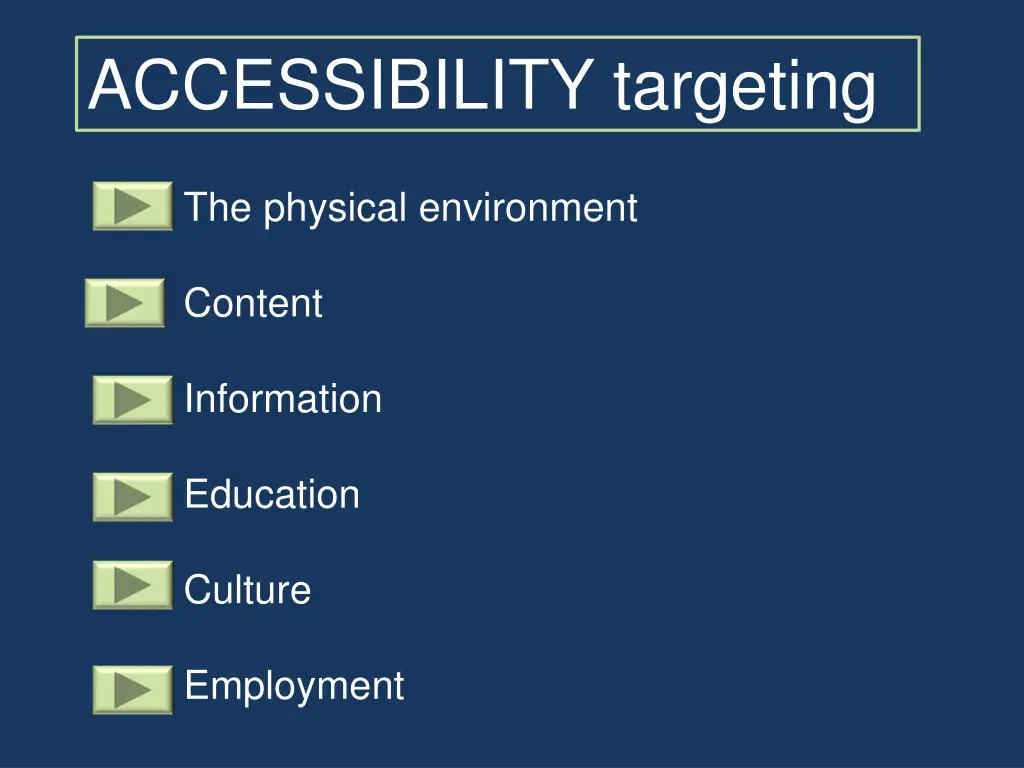 accessibility targeting