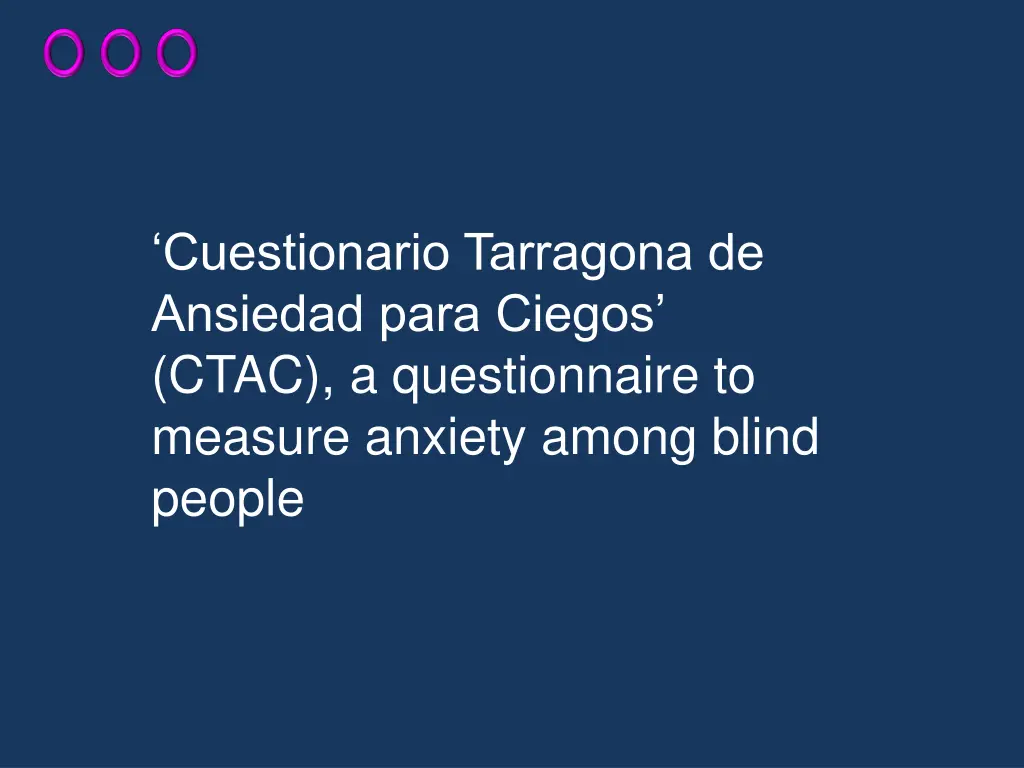 cuestionario tarragona de ansiedad para ciegos