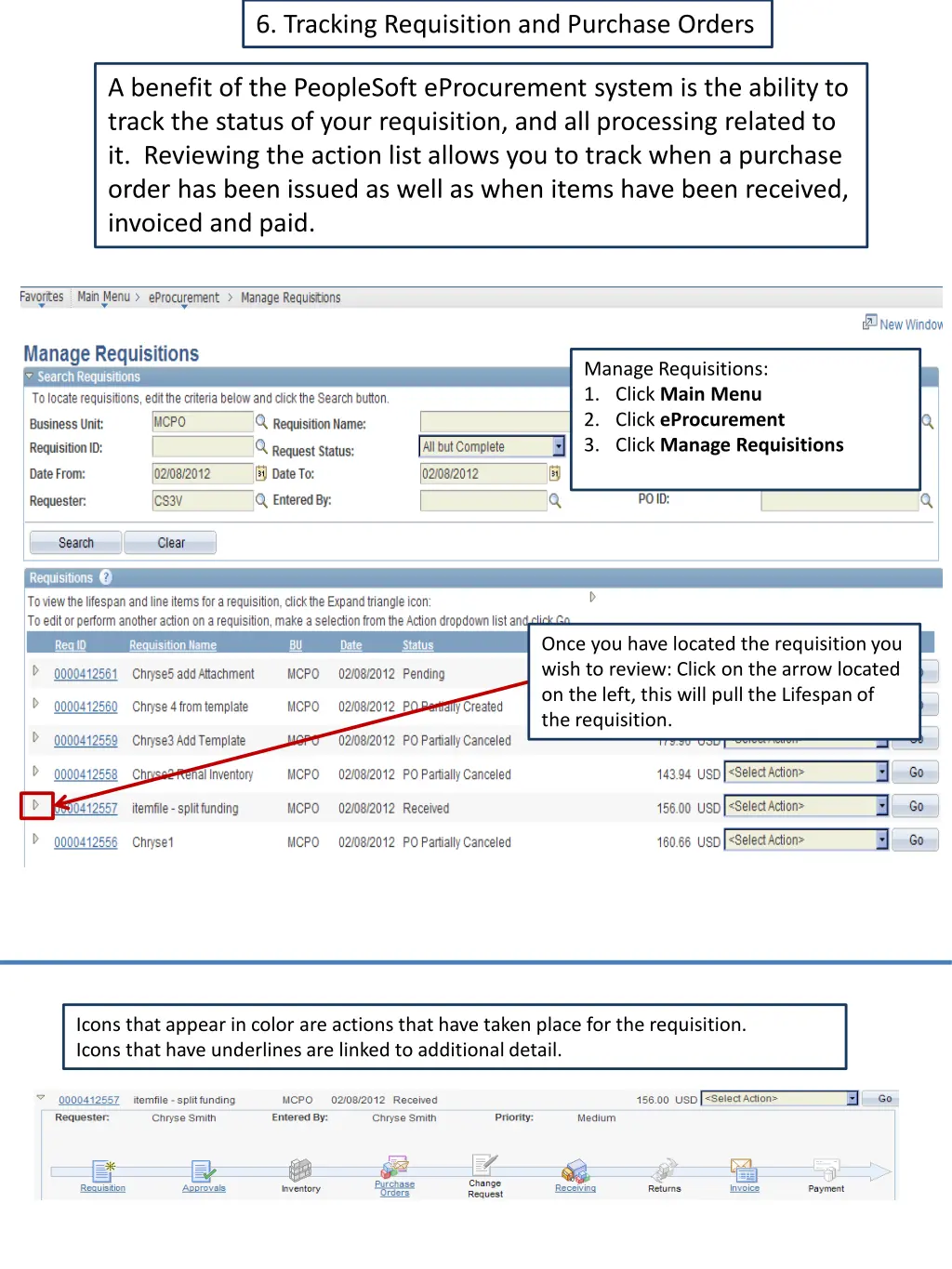 6 tracking requisition and purchase orders
