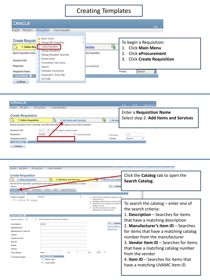 creating templates