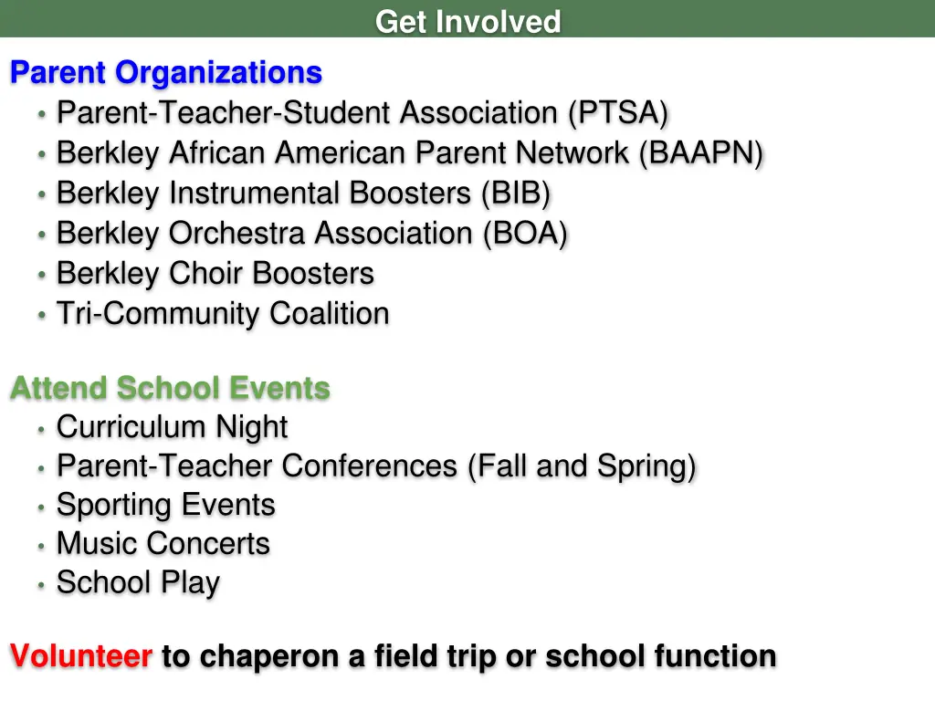 get involved