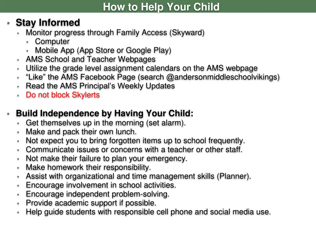how to help your child