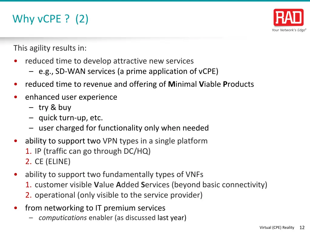 why vcpe 2