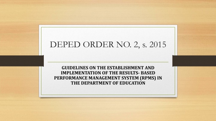 deped order no 2 s 2015