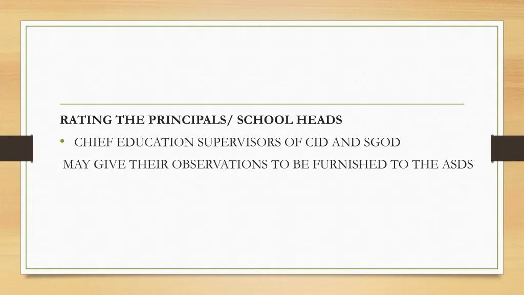 rating the principals school heads chief