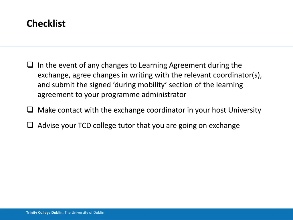 checklist 1