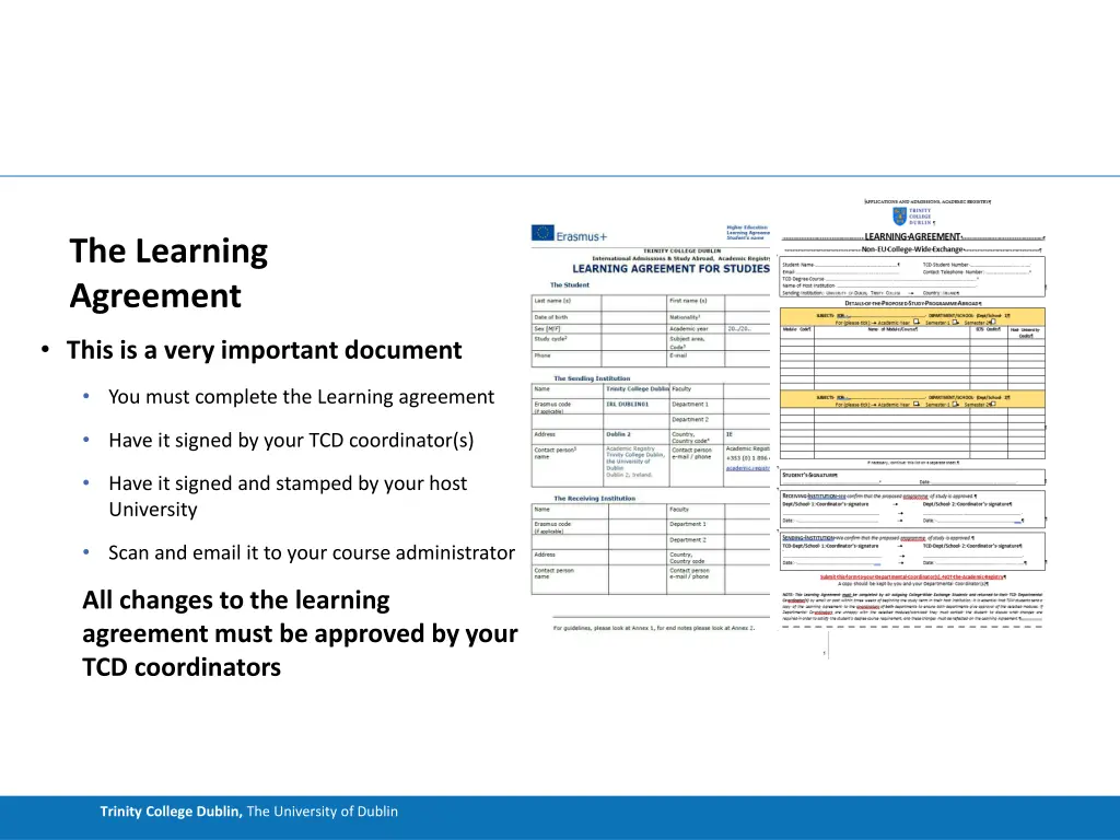 the learning agreement
