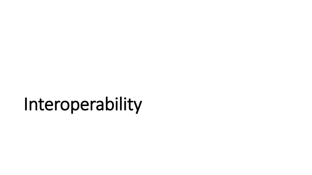 interoperability interoperability